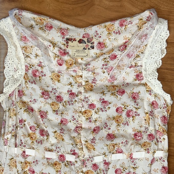 Free People Floral Button Down Top - Picture 2 of 11